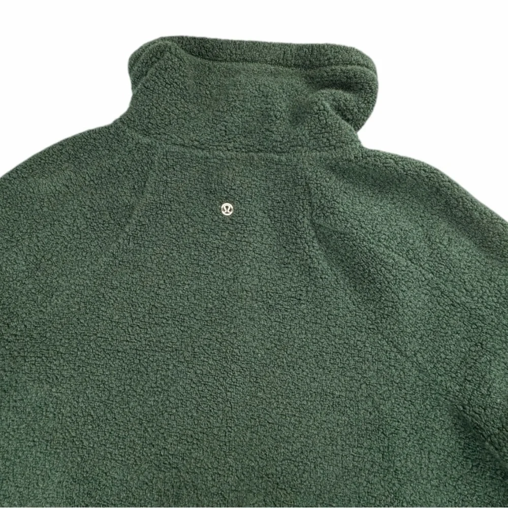 Lululemon Wool Blend High-Neck So Sherpa Bomber Jacket In Malachite Size Medium